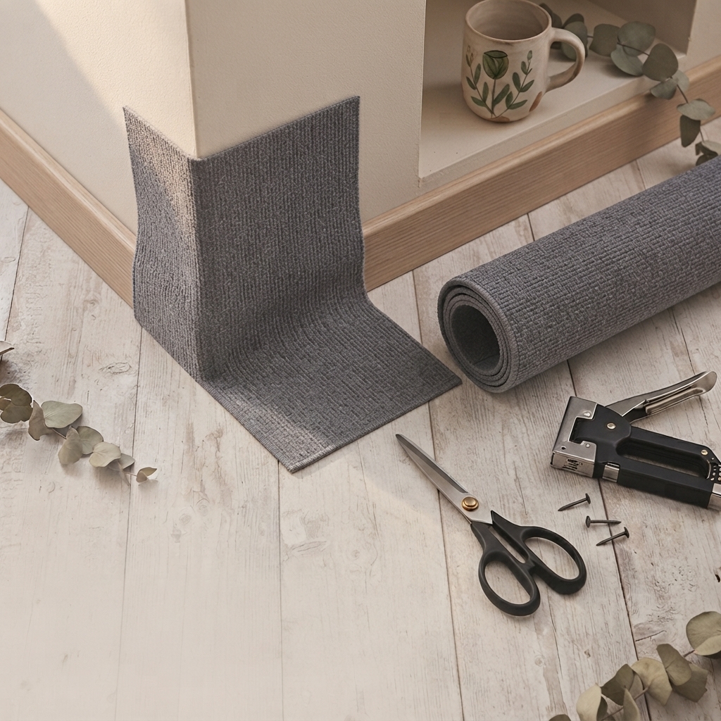 Cat Scratch Furniture Protector Mat DIY Cat Scratch Pad Self-Adhesive, Pet Scratching Post Cat Scratcher Carpet anti Cat Scratch for Cat Tree/Door/Couch (Dark Gray, 11.8 * 23 Inch)